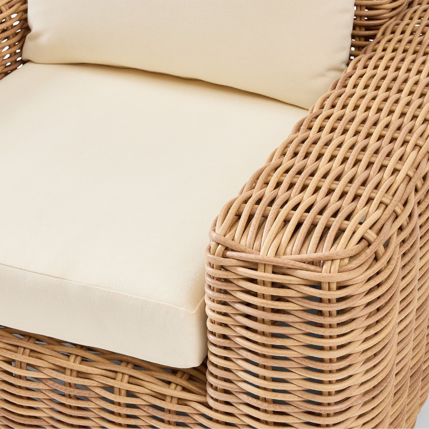 Balinese Wicker Left Arm Sofa