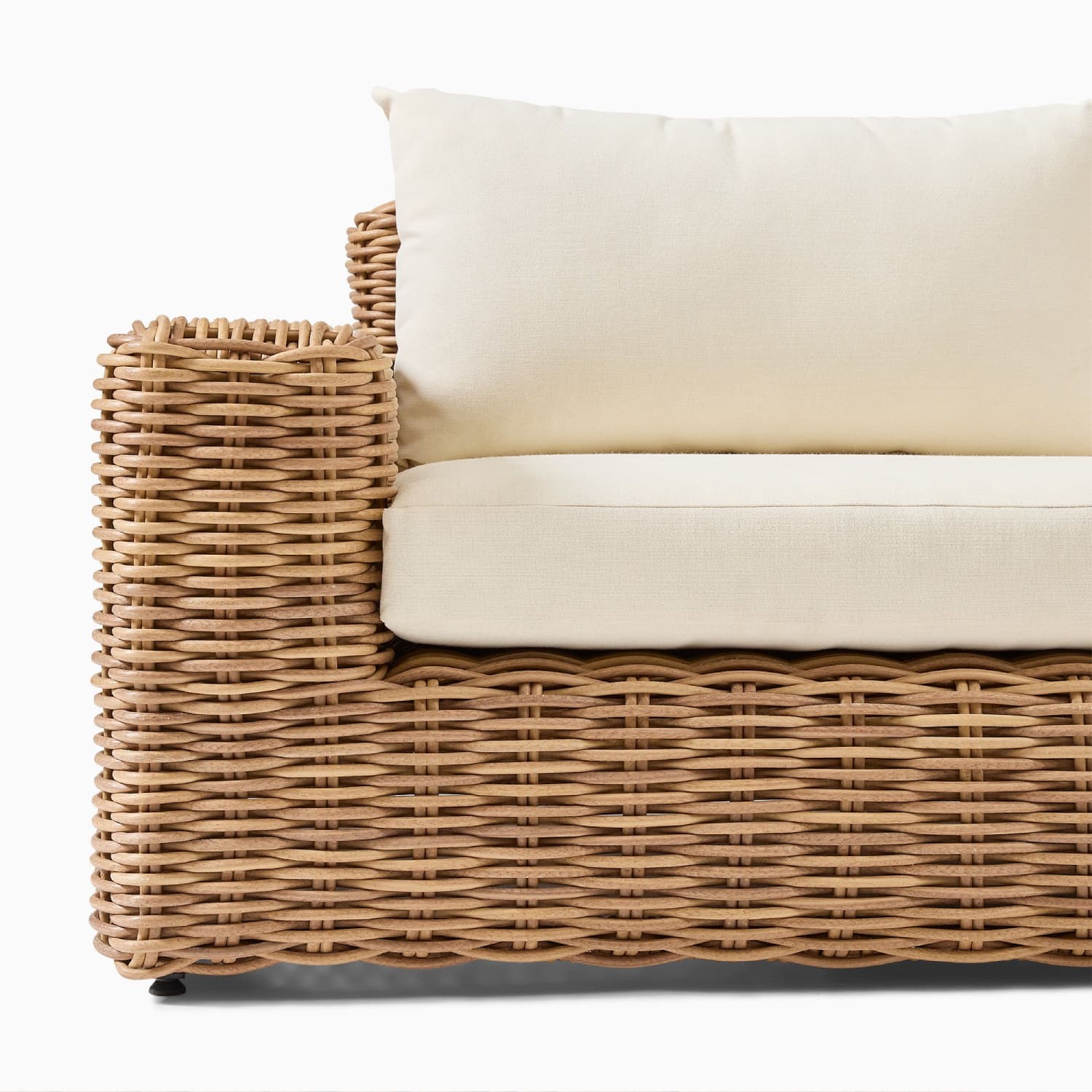 Balinese Wicker Left Arm Sofa