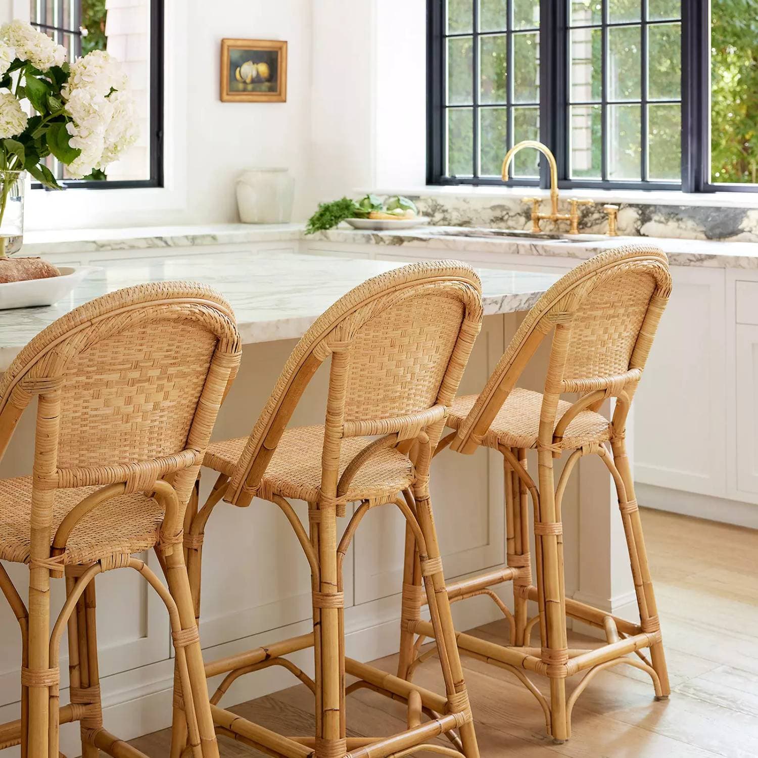 Java Line Rattan Bar Stool