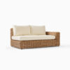 Balinese Wicker Left Arm Sofa