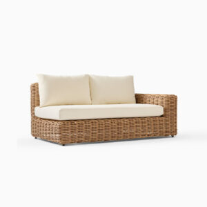 Balinese Wicker Left Arm Sofa