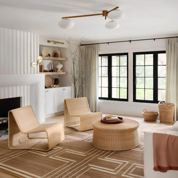 Heirloom Wicker Lounge Chair & Ottoman